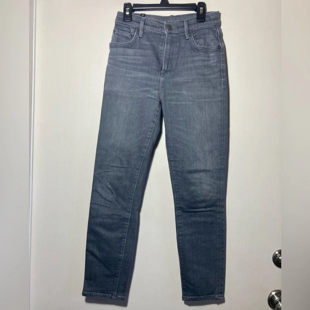 Citizens Of Humanity Rocket Crop High Rise Skinny Gray Stretch Jeans Size 24/25